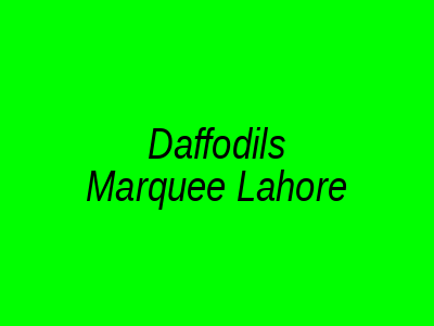 Daffodils Marquee Lahore