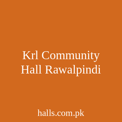 KRL Community Hall Rawalpindi