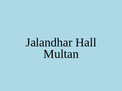 Jalandhar Hall Multan