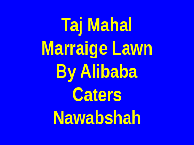 Taj Mahal Marraige Lawn By alibaba Caters Nawabshah